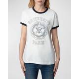 Zadig & Voltaire Dame T-shirts & Toppe Zadig & Voltaire Walk University Diamanté Tshirt