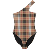 16 - 48 - Dame Badedragter Burberry Check Stretch Nylon Asymmetric Swimsuit - Archive Beige
