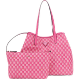 Pink - Trykknap Håndtasker Guess Vikky Geometric Maxi Shopper - Fuchsia