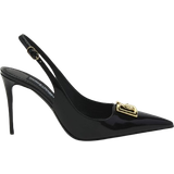 37 ½ - Slingback Højhælede sko Dolce & Gabbana Polished Calfskin - Black