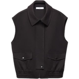 Mango Elastan/Lycra/Spandex Overtøj Mango Garro Zippered Vest - Black