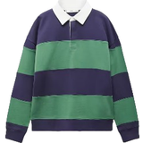 Dame - Stribede Polotrøjer Mango Striped Cotton Polo Shirt - Green