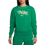 Nike Dame - Grøn - Sweatshirts Sweatere Nike Women's Sportswear Crew Neck Fleece Sweatshirt - Malachite