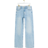 River Island Bukser & Shorts River Island High Waisted Relaxed Straight Leg Jeans - Blue