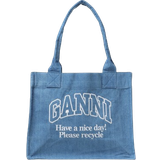 Bomuld Tote Bag & Shopper tasker Ganni Women's Shoulder Bag - Blue