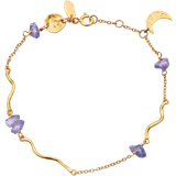 Lilla Armbånd Maanesten Lillith Bracelet - Gold/Purple