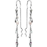 Sølv Smykker Maanesten Poppy Earlines Earrings - Silver/Multicolour