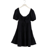 Kort - XXS Kjoler Gina Tricot Puff Sleeve Mini Dress - Black
