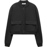Mango Polyester Overtøj Mango Toledo Bomber Jacket - Black