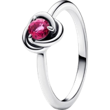 Pandora Rosa Smykker Pandora October Eternity Circle Ring - Silver/Pink