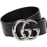 Gucci Dame Bælter Gucci GG Marmont Wide Leather Belt - Black