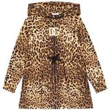 Dolce & Gabbana Kjoler Dolce & Gabbana Kid's Leopard Print Cotton Jersey Dress - Leo Fdo Nocciola