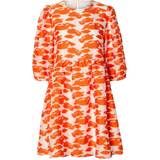 Selected Rund hals Kjoler Selected Printed Mini Dress - Orangeade