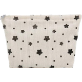 Beige - Dame Toilettasker & Kosmetiktasker Shein Beige Cute Star Pattern Corduroy Makeup Bags Clutch Bag Cosmetic Bag Toiletry Bag Fabric Comfortable Large Capacity Durable Portable Travel Storage Bag With Zipper Wash Bag Dormitory Essential Toiletry Bag For Makeup Tools Girl's Gift Holiday Essentials Back To School Essentials