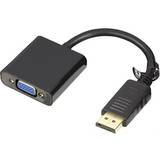 VGA Kabler Deltaco DisplayPort - VGA Adapter M-F 0.2m