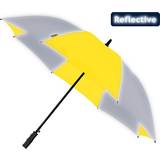 Sort Paraplyer Falcone Reflective Umbrella Automatic Windproof 120 cm Yellow Silver