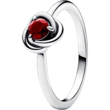 Pandora Blank Ringe Pandora January Eternity Circle Ring - Silver/Red
