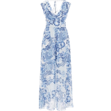 Guess Dame Kjoler Guess All Over Floral Print Dress - Floral Blue