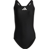 32 - M - Sort Badetøj adidas 3 Bar Logo Swimsuit - Black/White