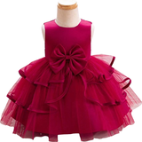 Sløjfe - Ærmeløse Kjoler Shein Wedding Diary For Baby Girls - Butterfly Knot Princess Dress, Net Puffy Skirt Formal Dress For Party, Suitable For Birthday Party, Evening Performance, Wedding, Full Moon Ceremony, Baptism, And First Birthday Celebration Throughout The Year