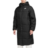 20 - 32 - Polyester Overtøj Nike Sportswear Classic Puffer Women's Therma-FIT Loose Hooded Parka - Black/White