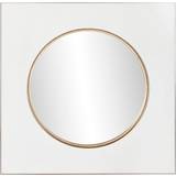 Glas - Hvid - Rund Spejle Home ESPRIT Iron White/Golden Vægspejl 100x100cm