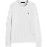 Polo Ralph Lauren Herre Overdele Polo Ralph Lauren Cable Knit Sweater - White