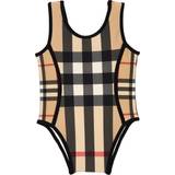 Ternede Badedragter Burberry Nigella Mixed Check Swimsuit - Archive Beige