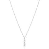 Justérbar størrelse - Sølv Halskæder Sif Jakobs Ellera Ovale Piccolo Necklace - Silver/Transparent