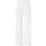 Dame - Plisseret Bukser & Shorts Gina Tricot Linen Trousers - White