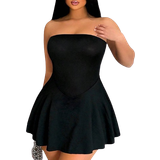 Asymmetriske - Dame - Korte kjoler Shein SXY Women'S Off-Shoulder Short Dress With Ruffle Hem
