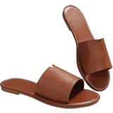 48 - Polyuretan Sandaler Shein Women's Casual Flat Slippers, Spring/Summer Open Toe Slip-Resistant Slippers, Simple Indoor/Outdoor Beach Sandals