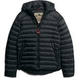 Superdry Duffelcoatlukning - Nylon Tøj Superdry Hooded Fuji Sport Padded Jacket - Black