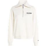 Dame - Skjortekrave Sweatere Tommy Hilfiger Monotype Flock Logo Half-Zip Sweatshirt - Calico