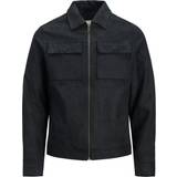 Herre - Imiteret læder Tøj Jack & Jones Rocky Payton Faux Leather Jacket - Black/Jet Black