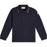 Lange ærmer Polotrøjer Børnetøj Moncler Tricolor Long Sleeve Polo Shirt - Navy Blue (I29548B000018496W778)