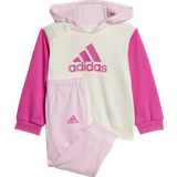 Adidas S Tracksuits adidas Baby Essentials Colorblock Tracksuit - Ivory/Semi Lucid Fuchsia/Clear Pink