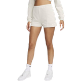 26 - Dame - Høj talje Shorts Nike Women's Sportswear Chill Terry High-Waisted French Shorts - Light Orewood Brown/Sail
