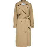 Selected W34 Tøj Selected Sia Double Breasted Trenchcoat - Cornstalk