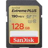 128 GB - Class 10 - SDXC - V30 Hukommelseskort SanDisk Extreme PLUS SDXC Class 10 UHS-I U3 V30 190/90MB/s 128GB