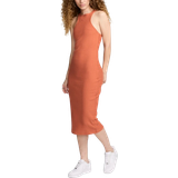 8 - Dame - Orange Kjoler Nike Sportswear Chill Knit Slim Sleeveless Ribbed Midi Dress - Burnt Sunrise