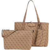 Guess Brun Tote Bag & Shopper tasker Guess Brenton 4g Logo Eco Shopper - Beige