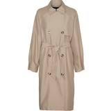 Vero Moda 48 - Polyester Tøj Vero Moda Doreen Coat - Brown/Silver Mink