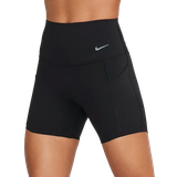 48 - Dame - Elastan/Lycra/Spandex - XXL Shorts Nike Women's Universa Medium Support High Waisted 12.5cm Biker Shorts - Black