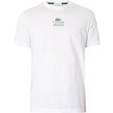 Lacoste Jersey T-shirts & Toppe Lacoste Regular Fit Cotton Jersey Branded T-shirt - White