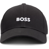 Hugo Boss Herre Hovedbeklædning Hugo Boss Cotton-Twill Six-Panel Cap with Embroidered Logo - Black