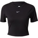 26 - Dame - Sort T-shirts & Toppe Nike Women's Sportswear Essential Slim Cropped T-shirt - Black/White