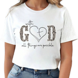 30 - Polyester T-shirts & Toppe Shein Lune T-Shirt with Heart & Letter Graphic