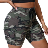 Camouflage - Viskose Shorts Shein SXY Women Plus Size High Waisted Slim Fit Sexy Camo Cargo Denim Shorts