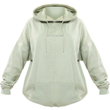 PrettyLittleThing Fleece Sweatere PrettyLittleThing Embroidered Centre Seam Hoodie - Sage
